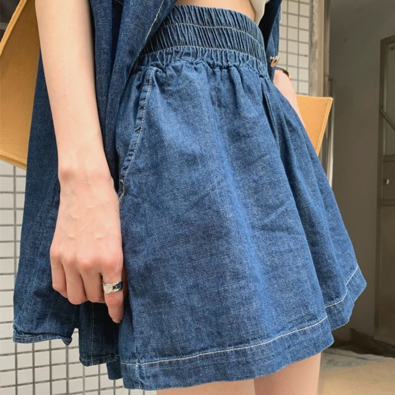 デニムセットアップ リラックスウェーブデニムセット