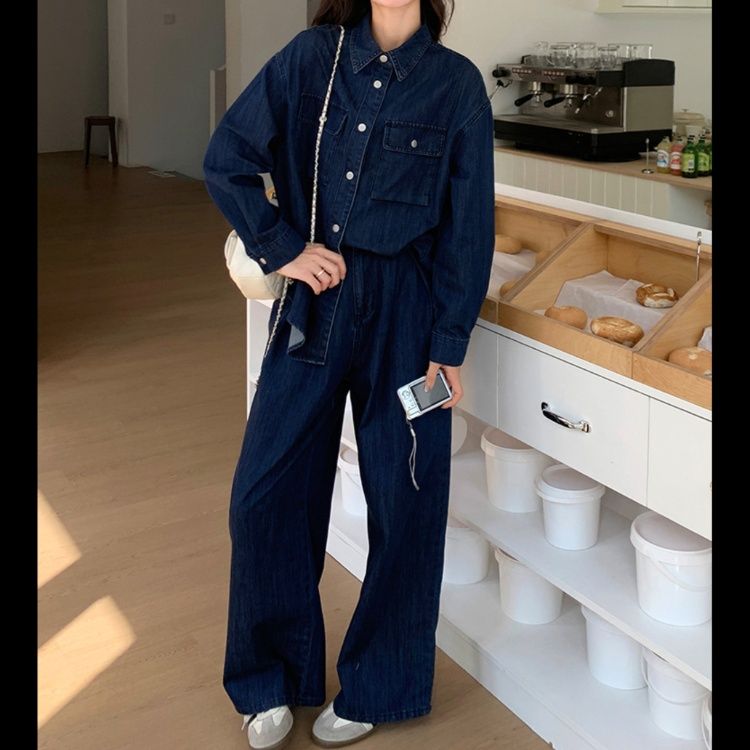 デニムセットアップ ゆったりシルエット デニムセット