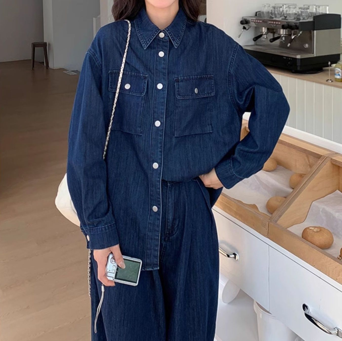 デニムセットアップ ゆったりシルエット デニムセット