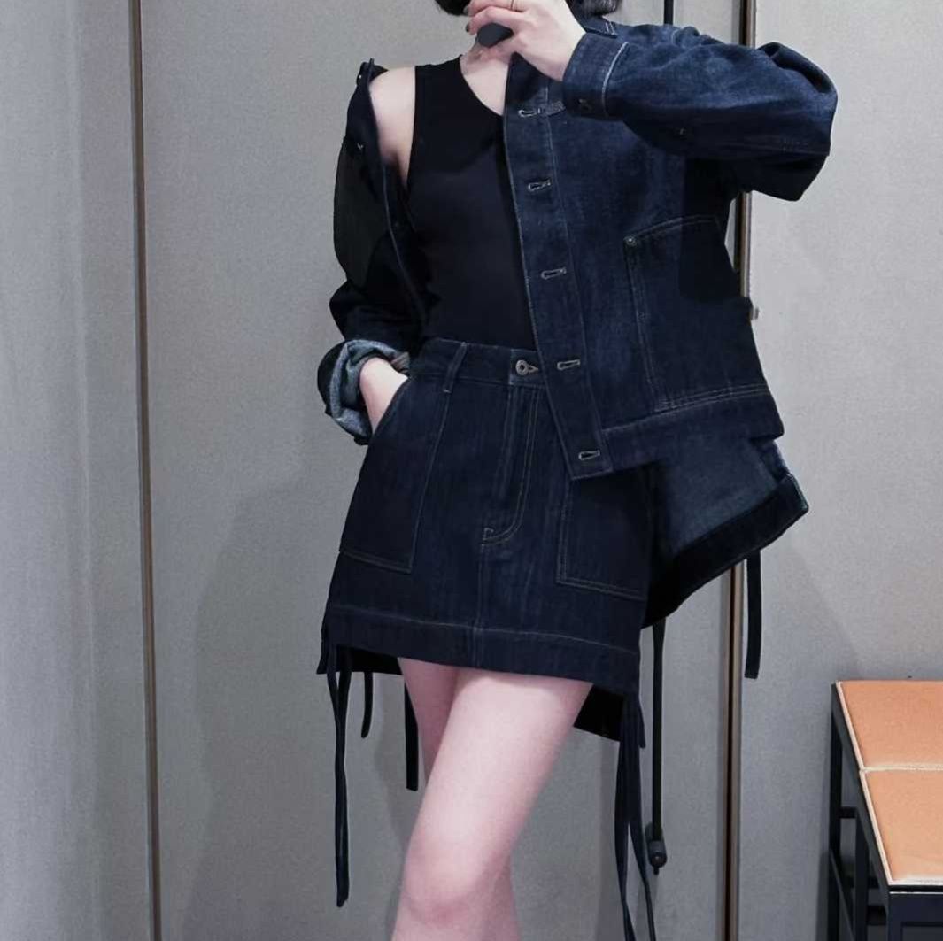 デニムセットアップ クラシカルリボンデニムセット