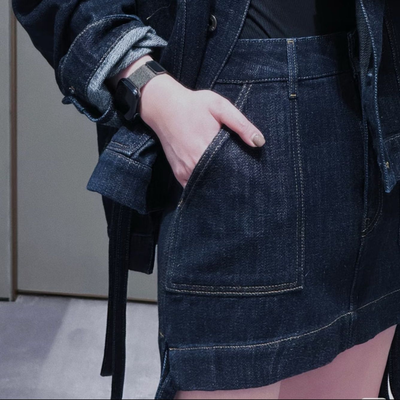 デニムセットアップ クラシカルリボンデニムセット