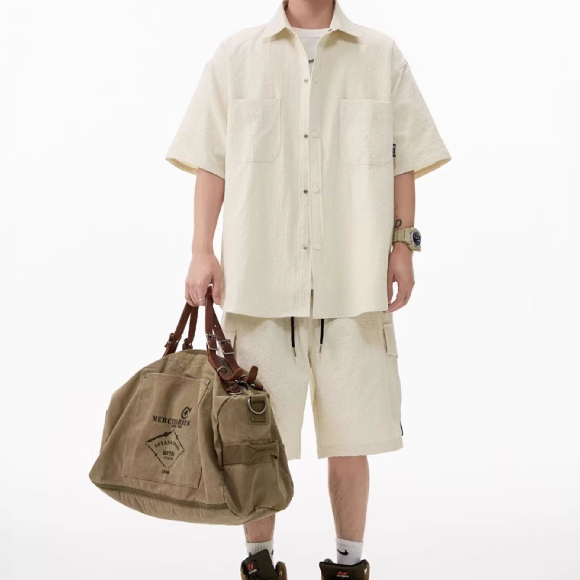 デニムセットアップ サマーユーティリティ 半袖セット