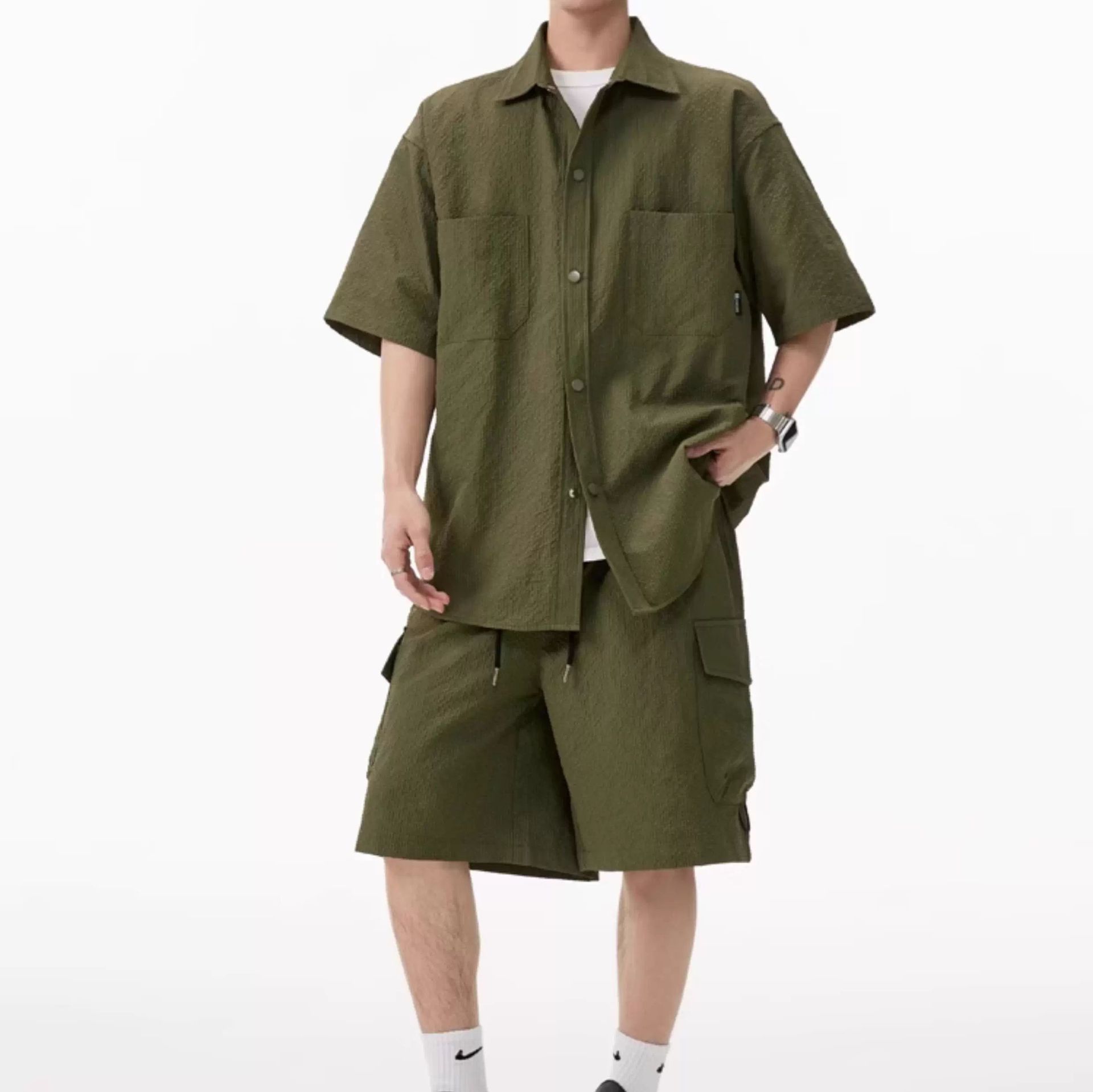 デニムセットアップ サマーユーティリティ 半袖セット