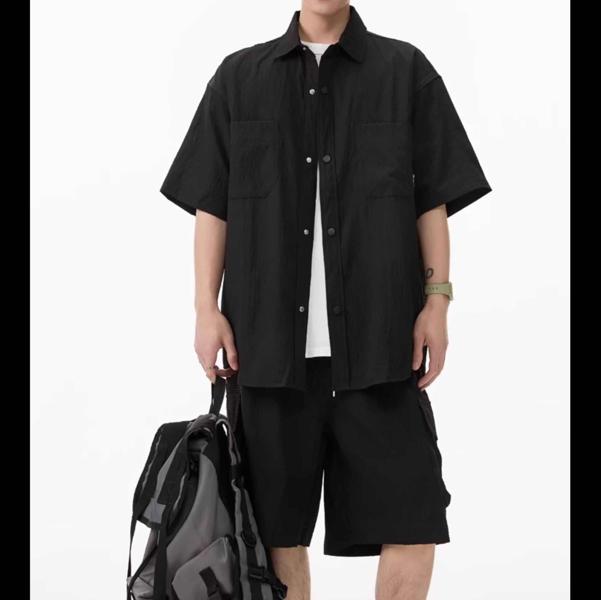 デニムセットアップ サマーユーティリティ 半袖セット