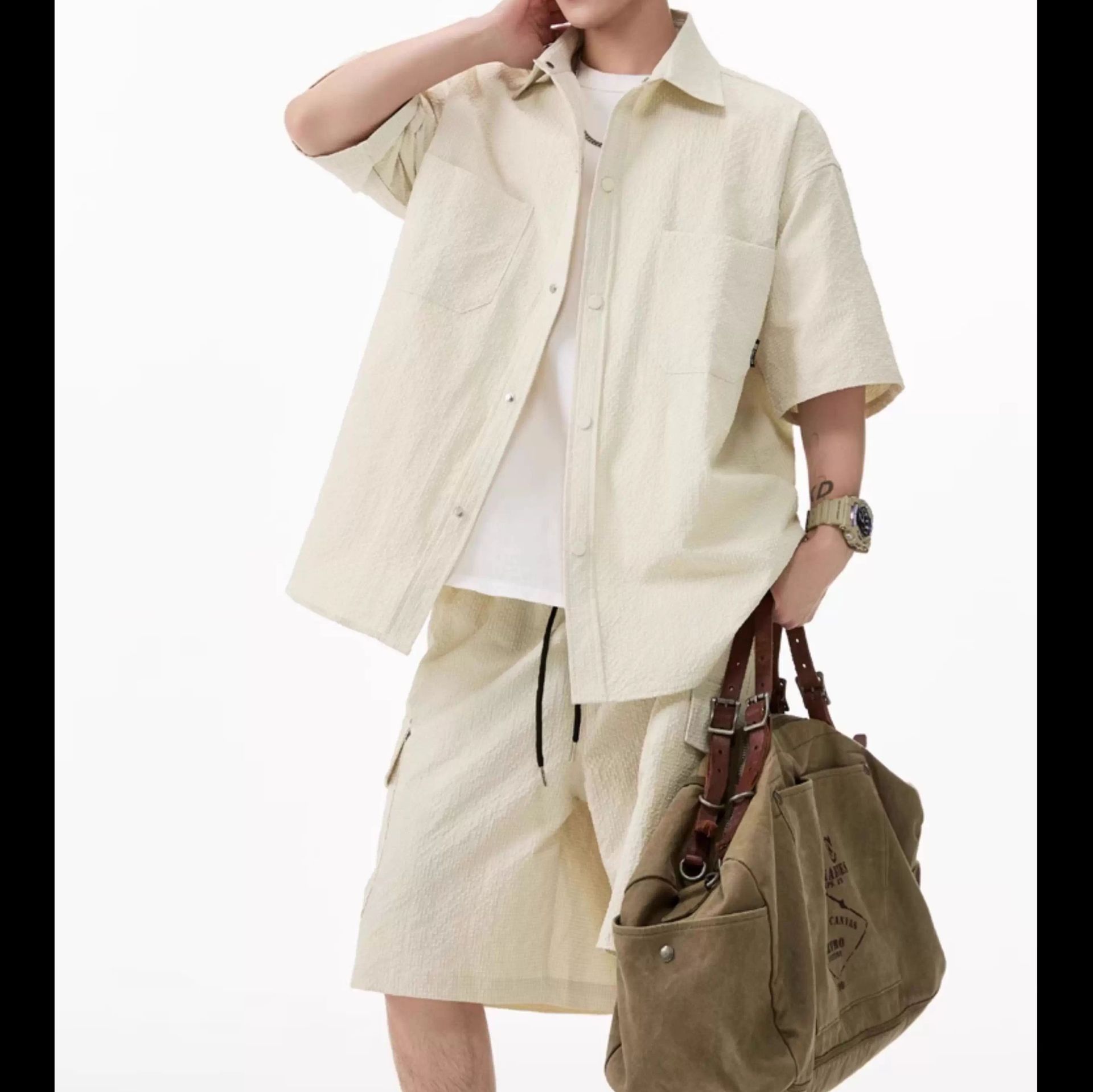 デニムセットアップ サマーユーティリティ 半袖セット