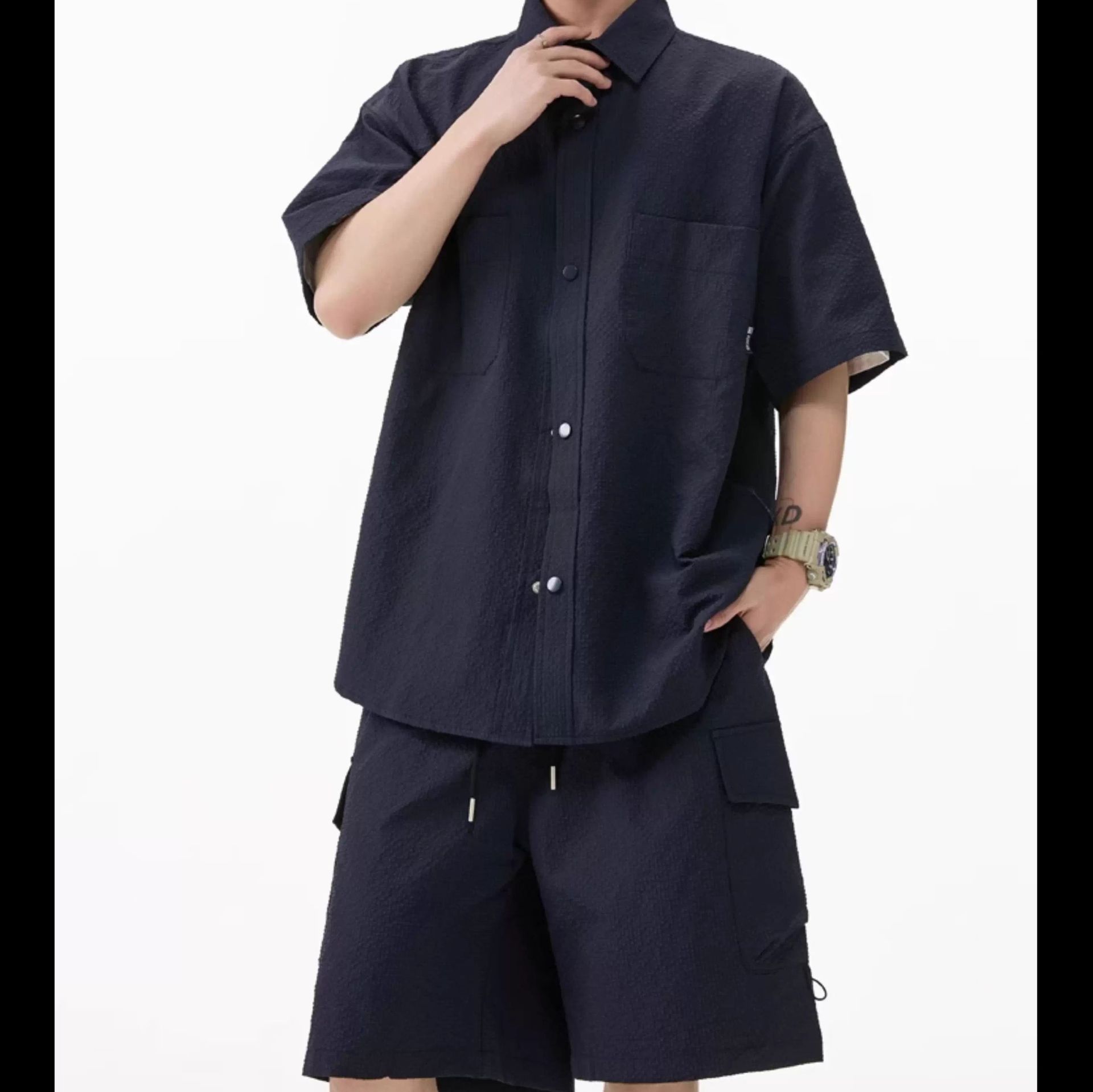 デニムセットアップ サマーユーティリティ 半袖セット