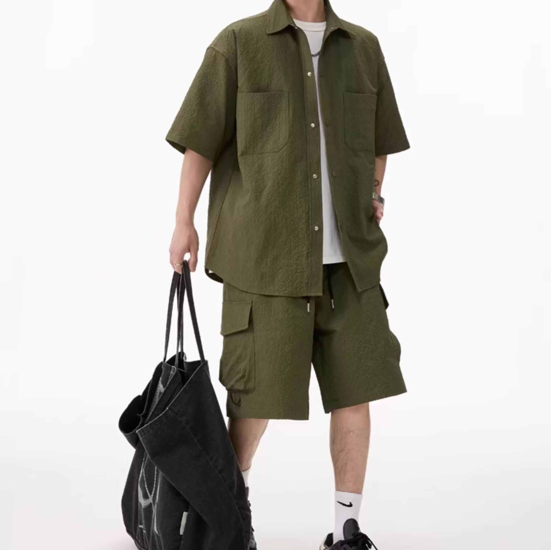 デニムセットアップ サマーユーティリティ 半袖セット