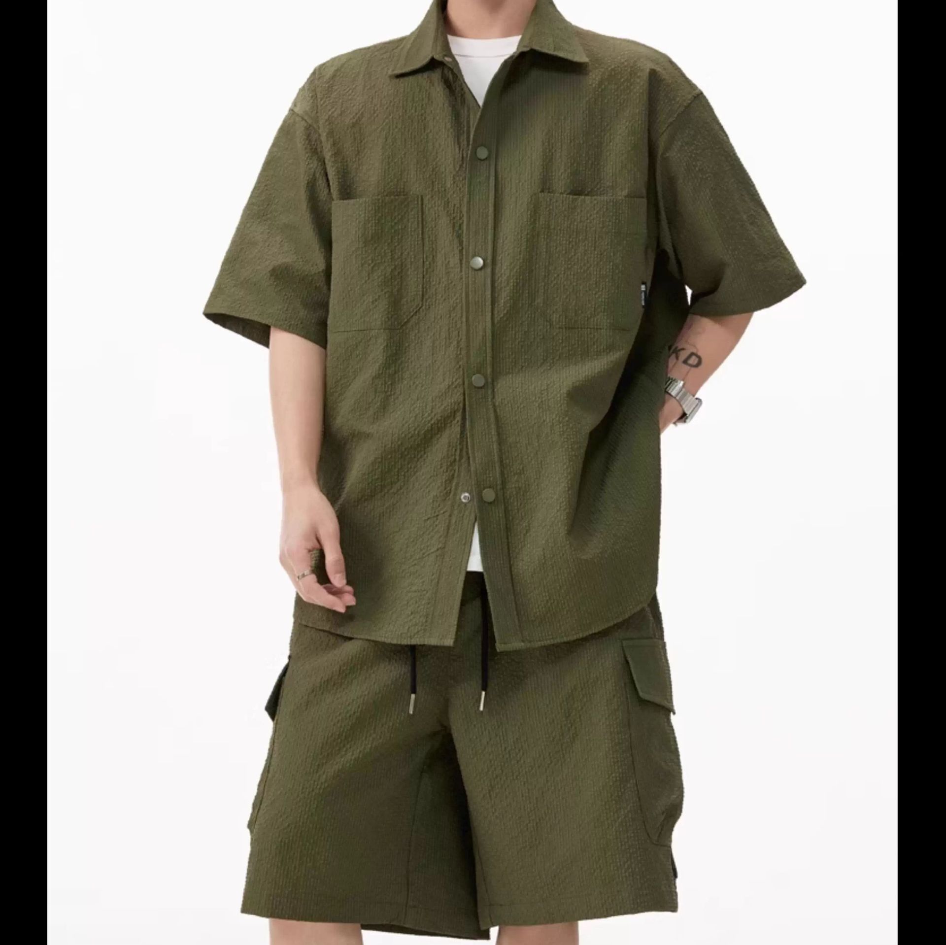 デニムセットアップ サマーユーティリティ 半袖セット