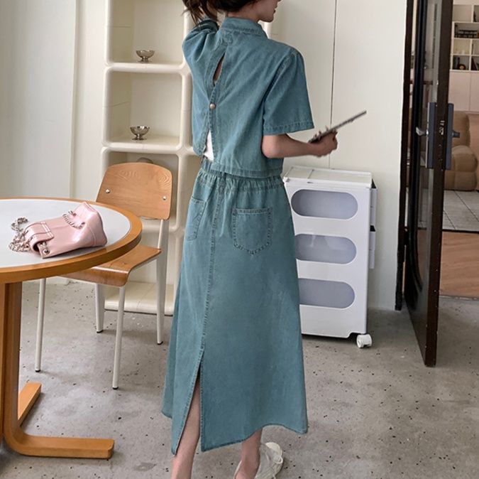 デニムセットアップ さわやか春夏セパレートスカート