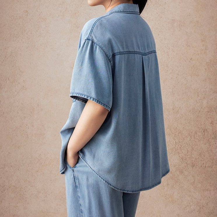 デニムセットアップ ゆったりリラックスデニムセット