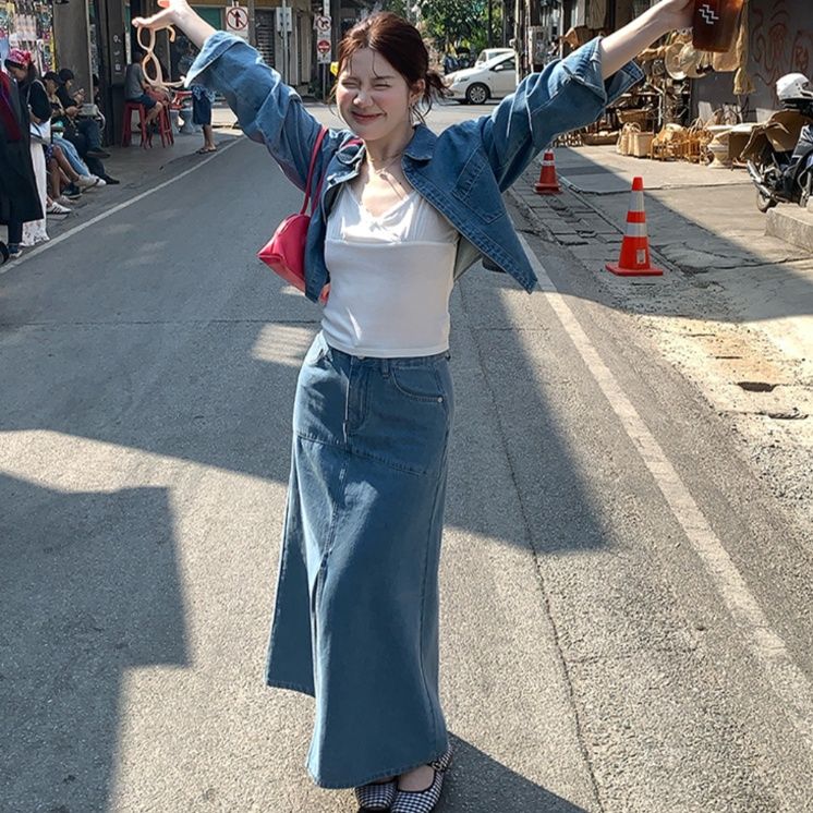 デニムセットアップ 散歩日和のデニムアンサンブル