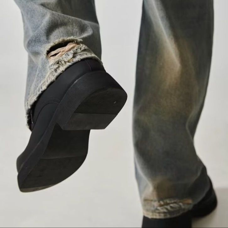 デニムセットアップ ヴィンテージ風ウォッシュ加工デニム上下セット