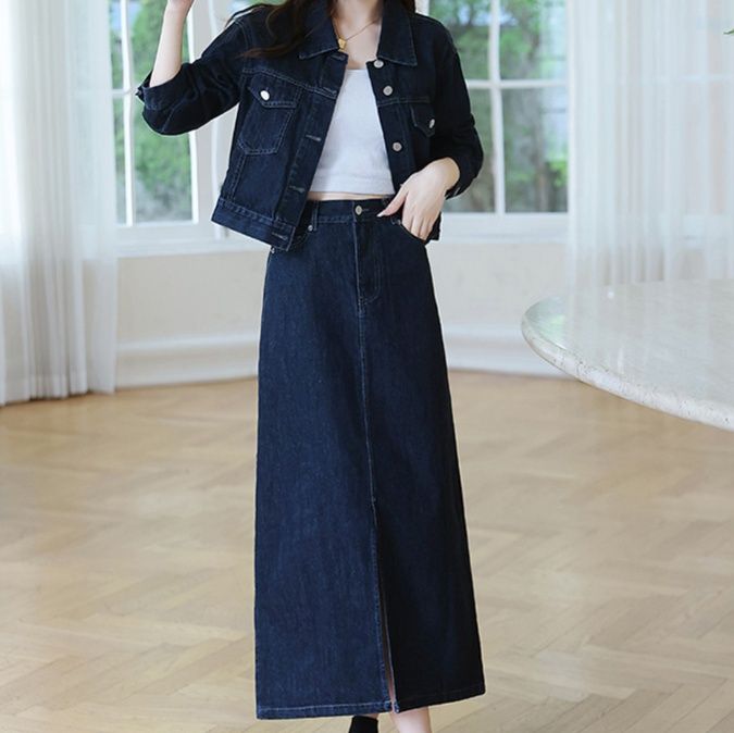 デニムセットアップ クラシカルデザインデニムセットアップ