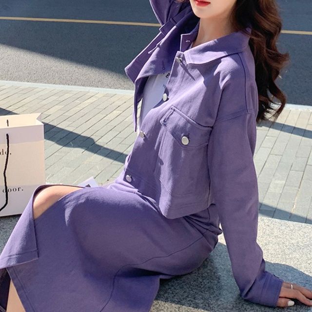 デニムセットアップ カジュアル春夏デニムスカート上下セット