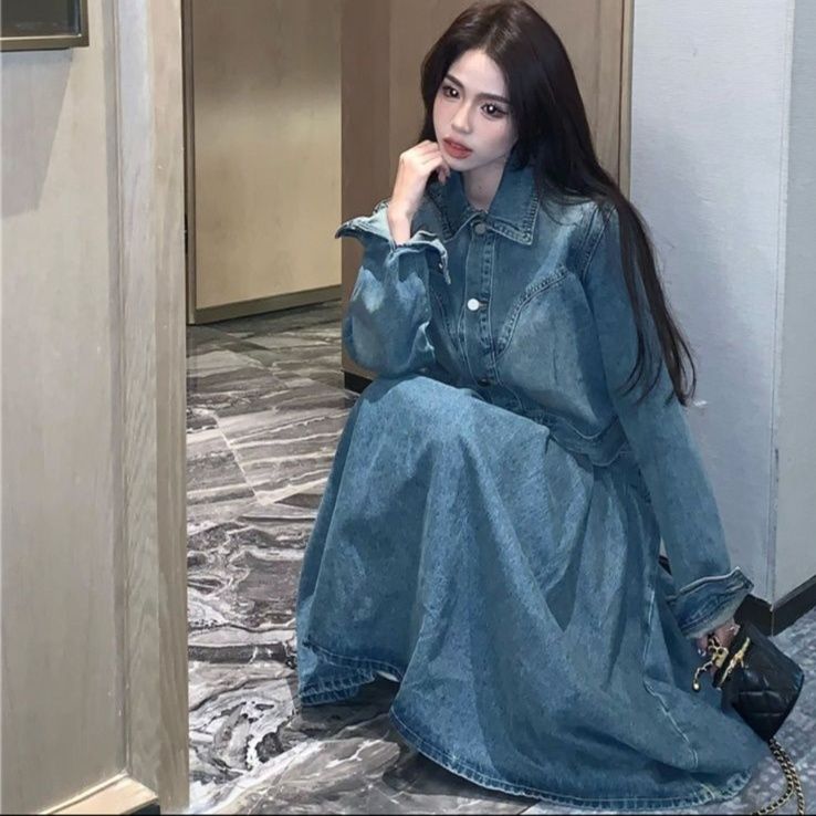 デニムセットアップ クラシカルプリーツデニムセット