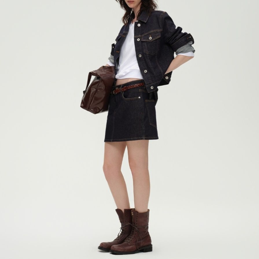 デニムセットアップ こだわり職人仕立て スカートセットアップ