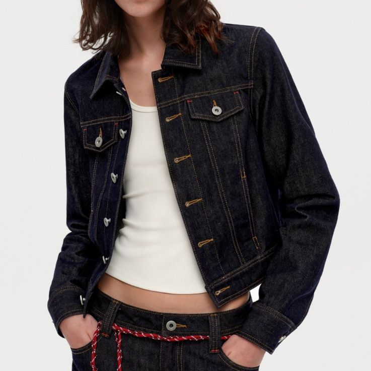 デニムセットアップ クラシカル ミニスカート セットアップ