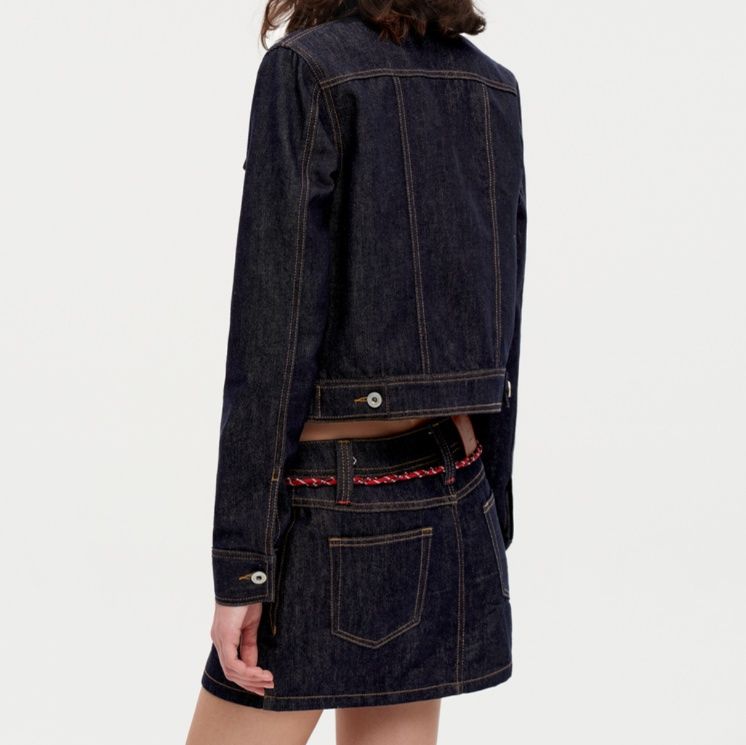 デニムセットアップ クラシカル ミニスカート セットアップ