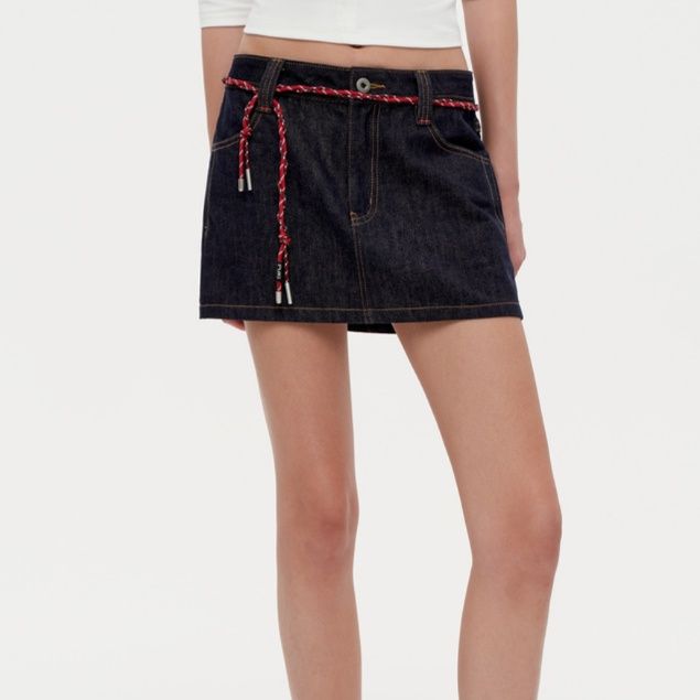 デニムセットアップ クラシカル ミニスカート セットアップ