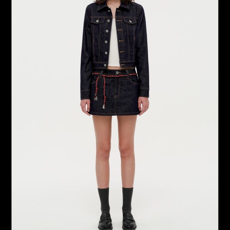 デニムセットアップ クラシカル ミニスカート セットアップ