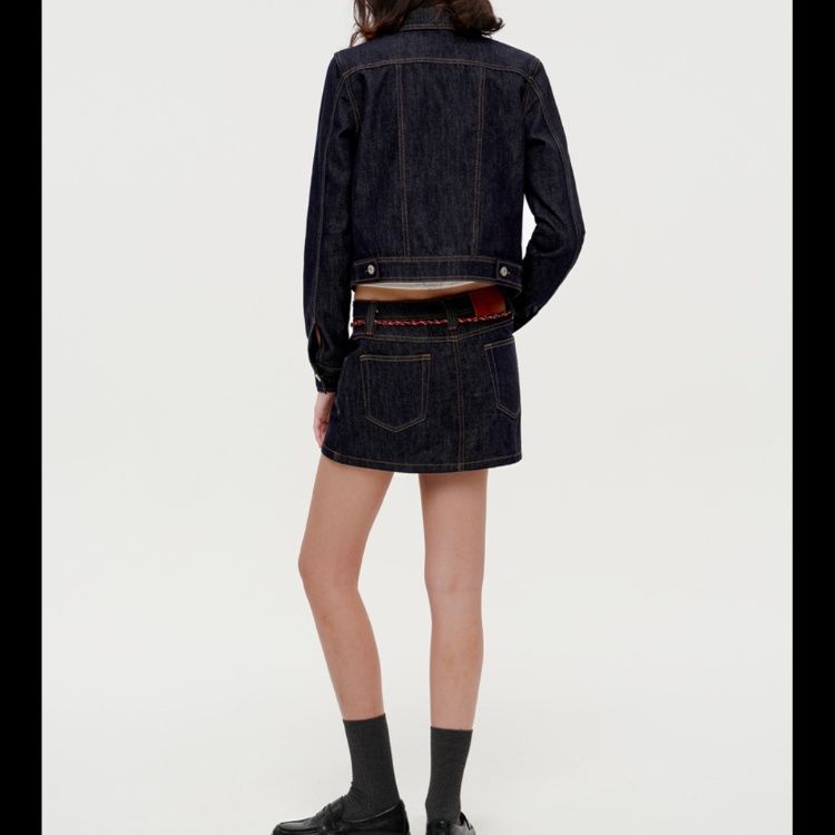 デニムセットアップ クラシカル ミニスカート セットアップ