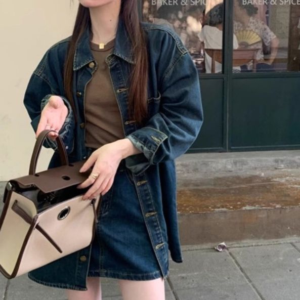 デニムセットアップ ゆったりシルエットデニムセットアップ