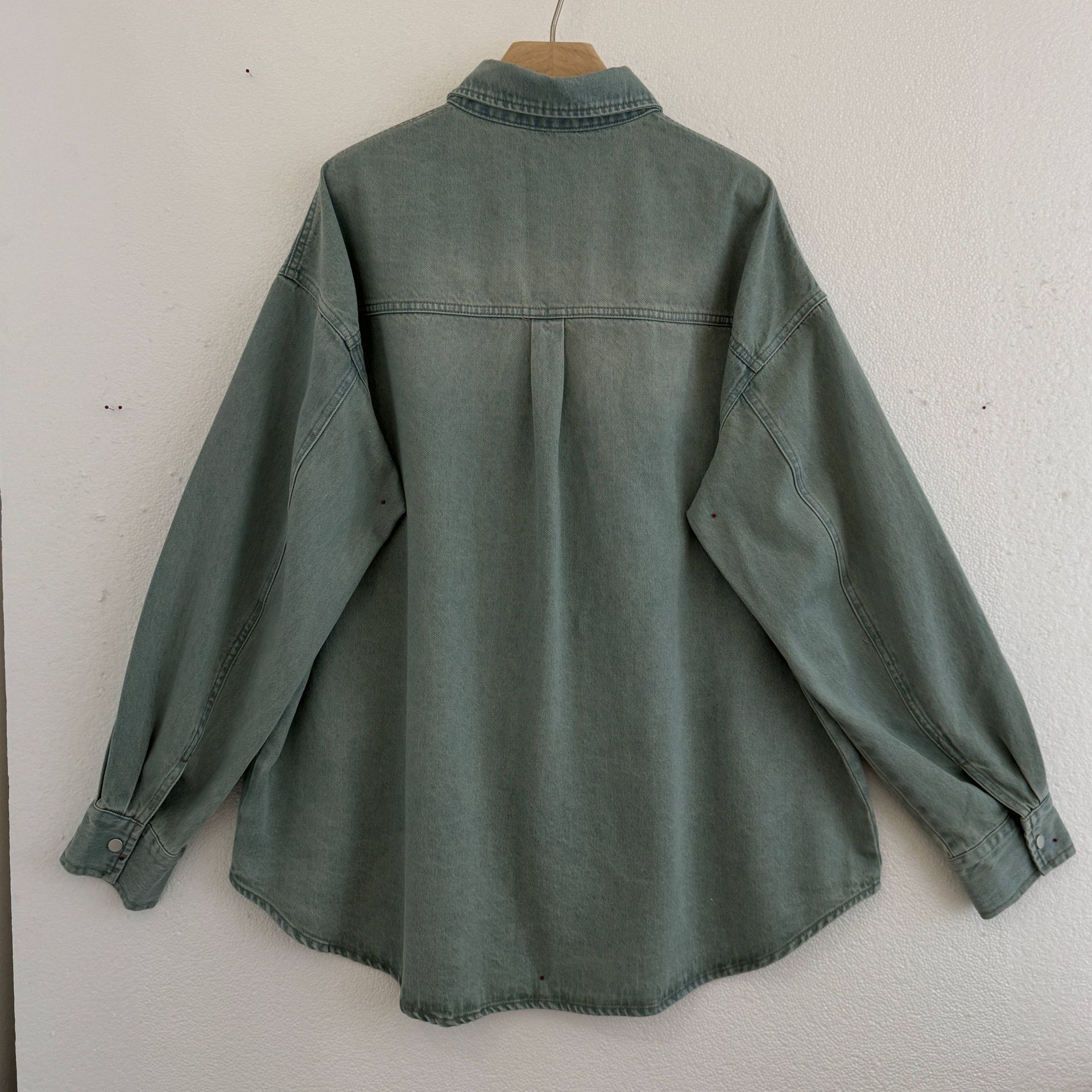 デニムセットアップ ゆったりデニムロングセットアップ