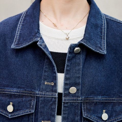 デニムセットアップ デニムジャケット×タイトスカートの上品セットアップ