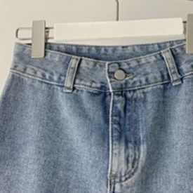 デニムセットアップ ボア襟付きジージャンとミニスカートのセットアップ