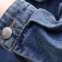 デニムセットアップ ショートジャケットとロングタイトスカートの二点セット