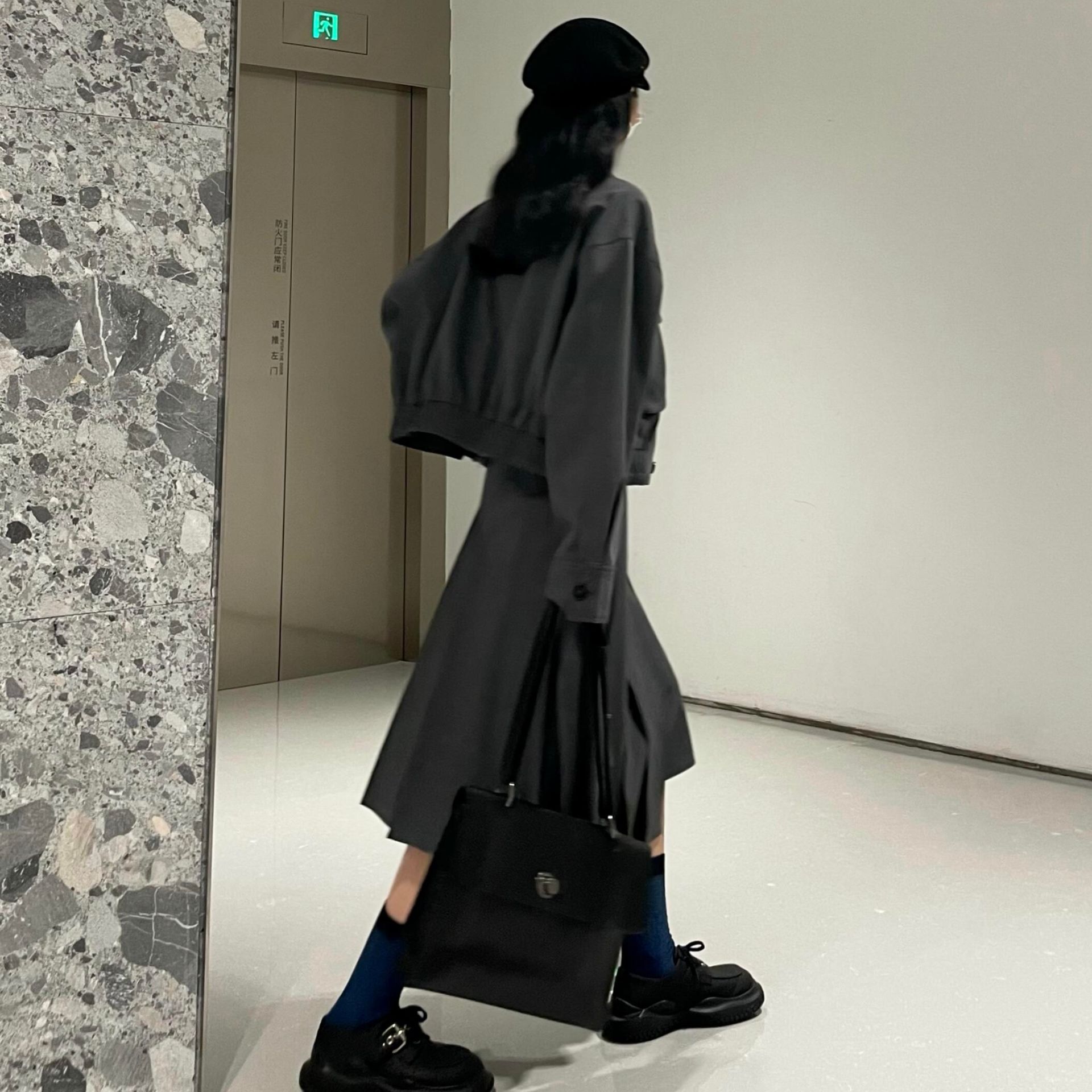 デニムセットアップ クラシカルラップスカートセット