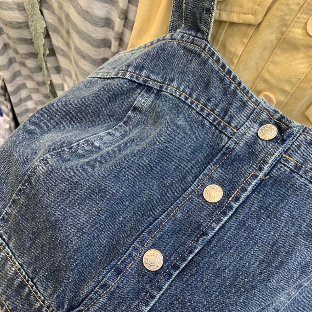 デニムセットアップ サマーキャミソールスカートセット