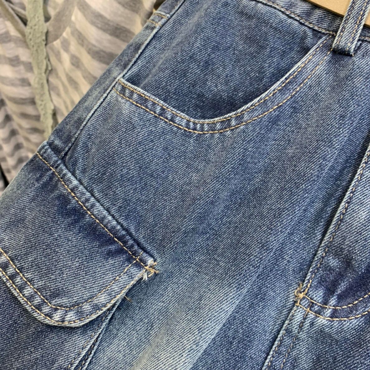 デニムセットアップ サマーキャミソールスカートセット