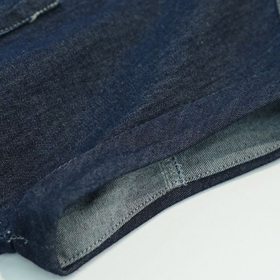 デニムセットアップ マリン風ストライプ襟セットアップ