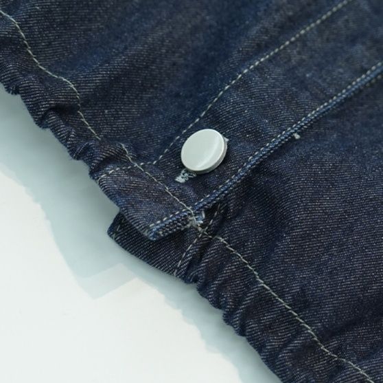 デニムセットアップ マリン風ストライプ襟セットアップ