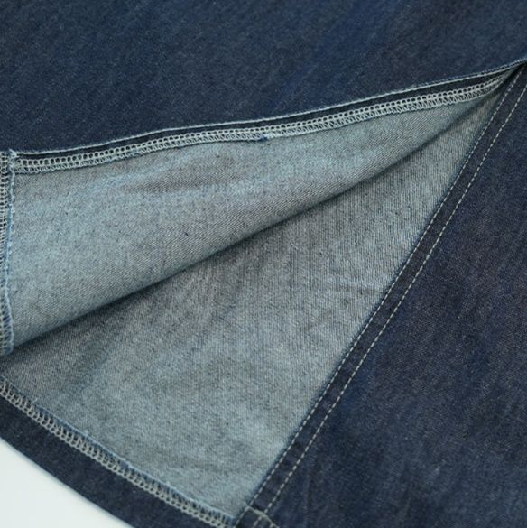 デニムセットアップ マリン風ストライプ襟セットアップ