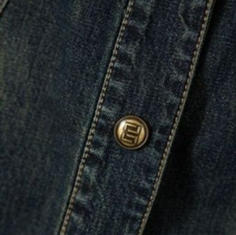 デニムセットアップ ショート丈ジャケットとワイドパンツの二点セット