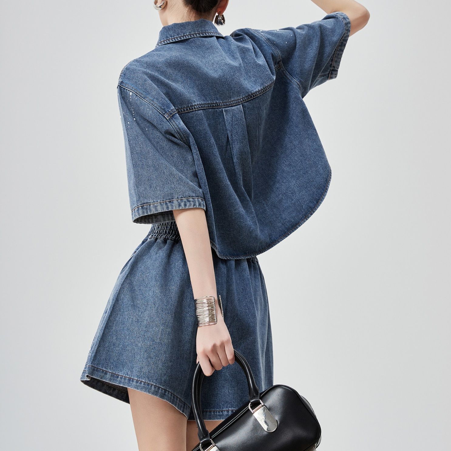 デニムセットアップ 星空きらめくデニムセットアップ