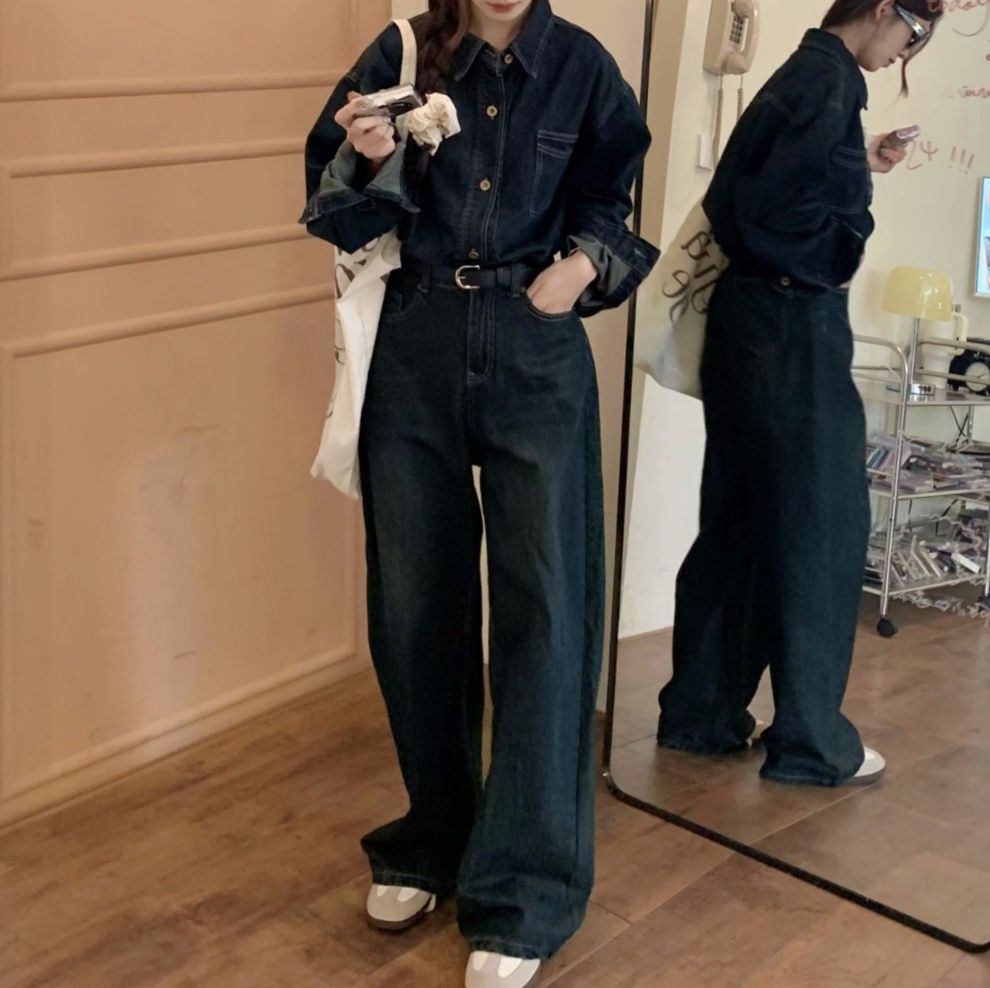 デニムセットアップ こなれ感ゆったりデニムセット