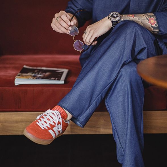 デニムセットアップ くつろぎ上質シャツデニム上下セット