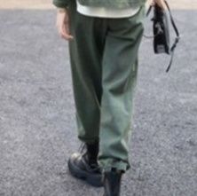 デニムセットアップ レトロ風合い ゆったりジャケット＆ウエストゴムパンツセット