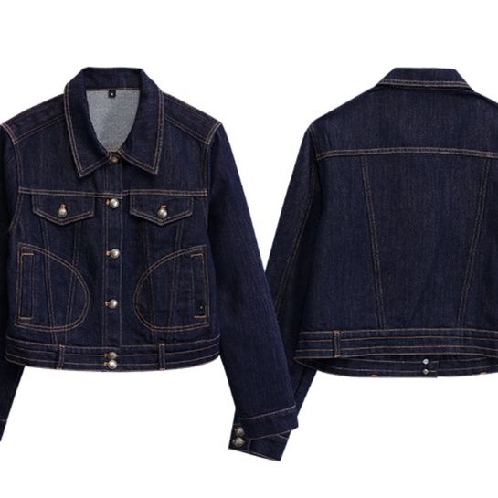 デニムセットアップ ワイドシルエット ショートジャケット ワイドパンツ セットアップ