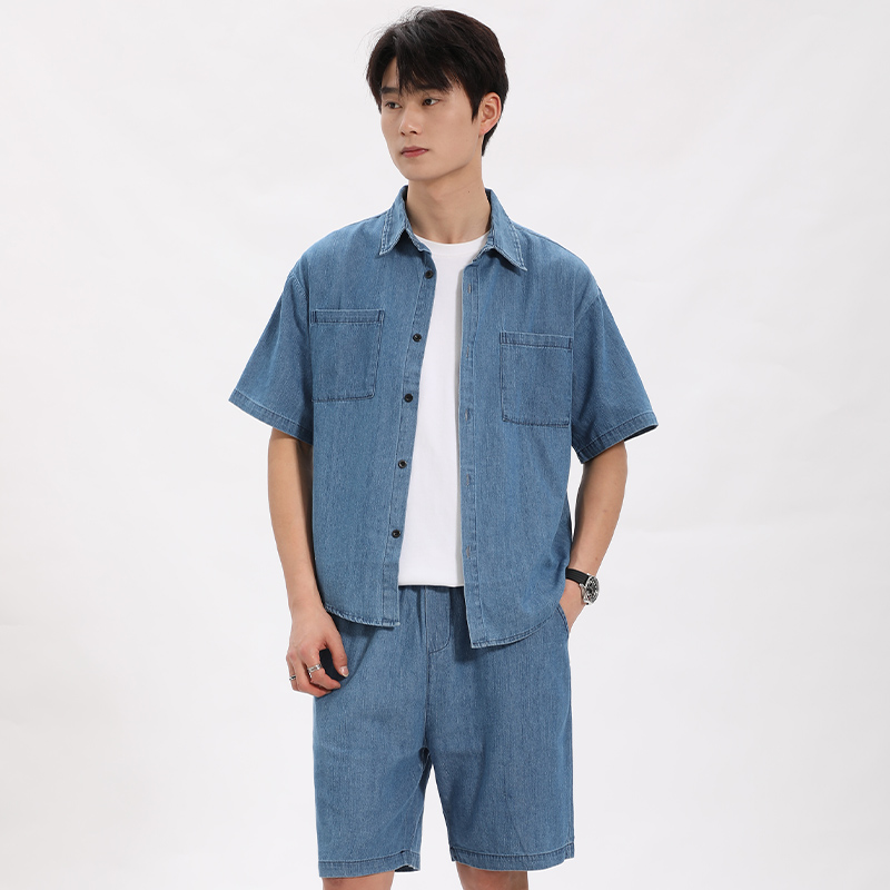 デニムセットアップ さわやか夏のゆったりデニムセット