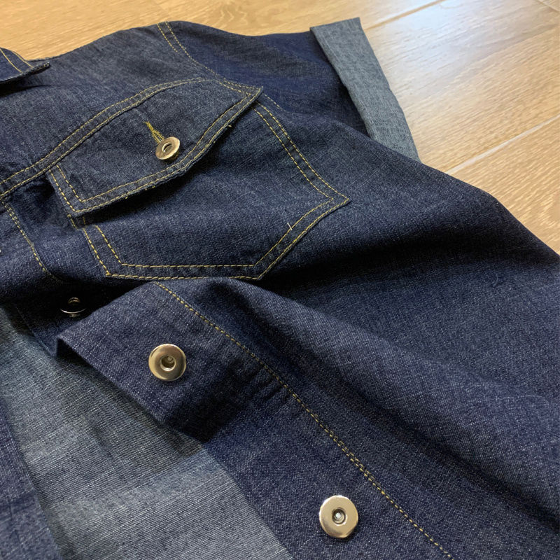 デニムセットアップ ゆったり半袖デニムセットアップ