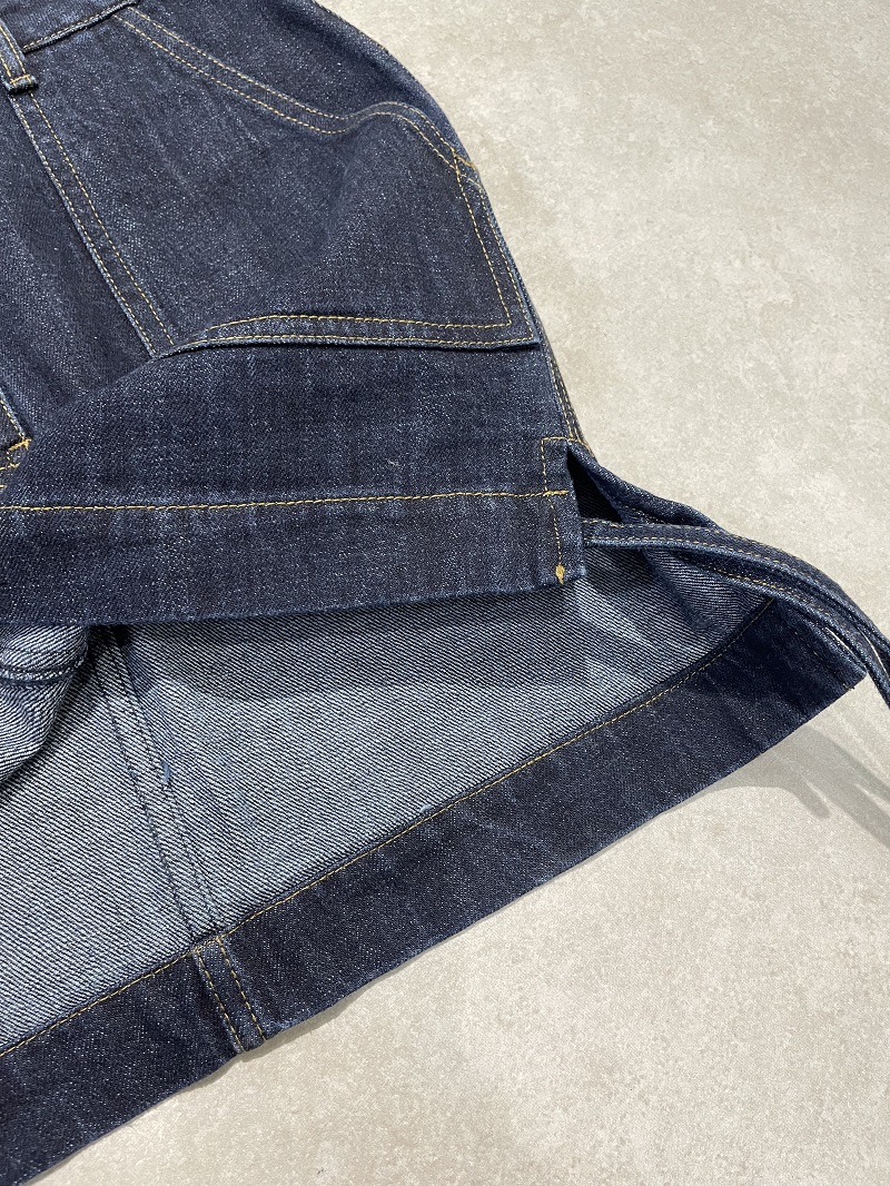 デニムセットアップ 金属プレート付きデニムセットアップ