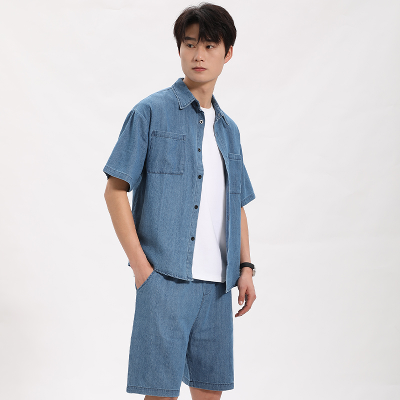 デニムセットアップ さわやか夏のゆったりデニムセット
