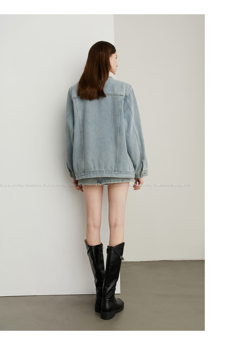 デニムセットアップ ふんわりデニムジャケット＆ミニスカート