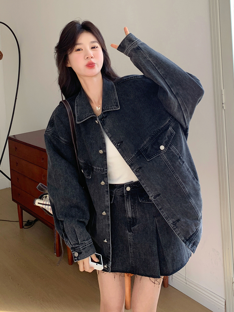 デニムセットアップ ゆったりシルエット デニムセット