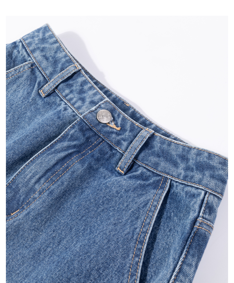 デニムセットアップ クロップド切替ジャケット×スカート