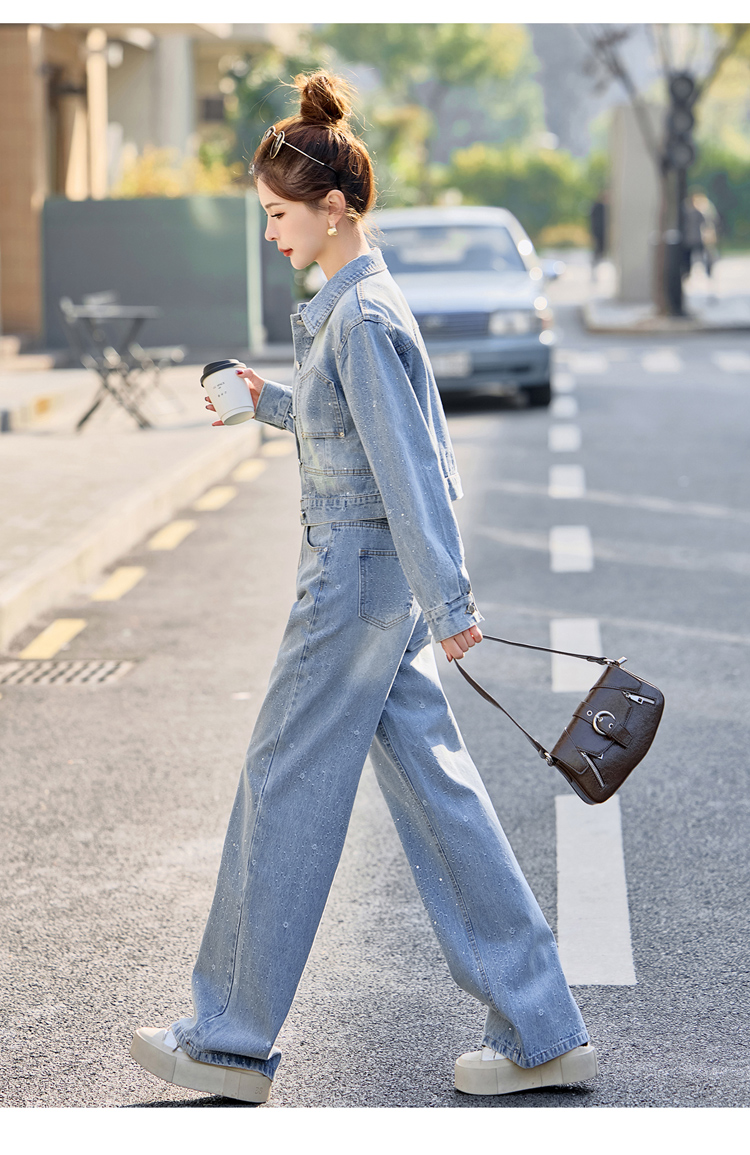 デニムセットアップ　ゆったりシルエット デニムセットアップ